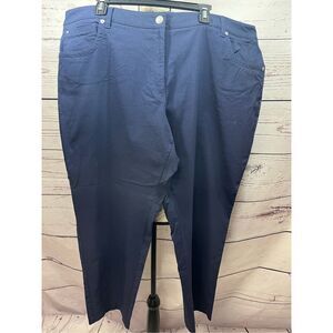 Zac & Rachel 24w navy blue boot‎ cut slacks with stretch - 3213